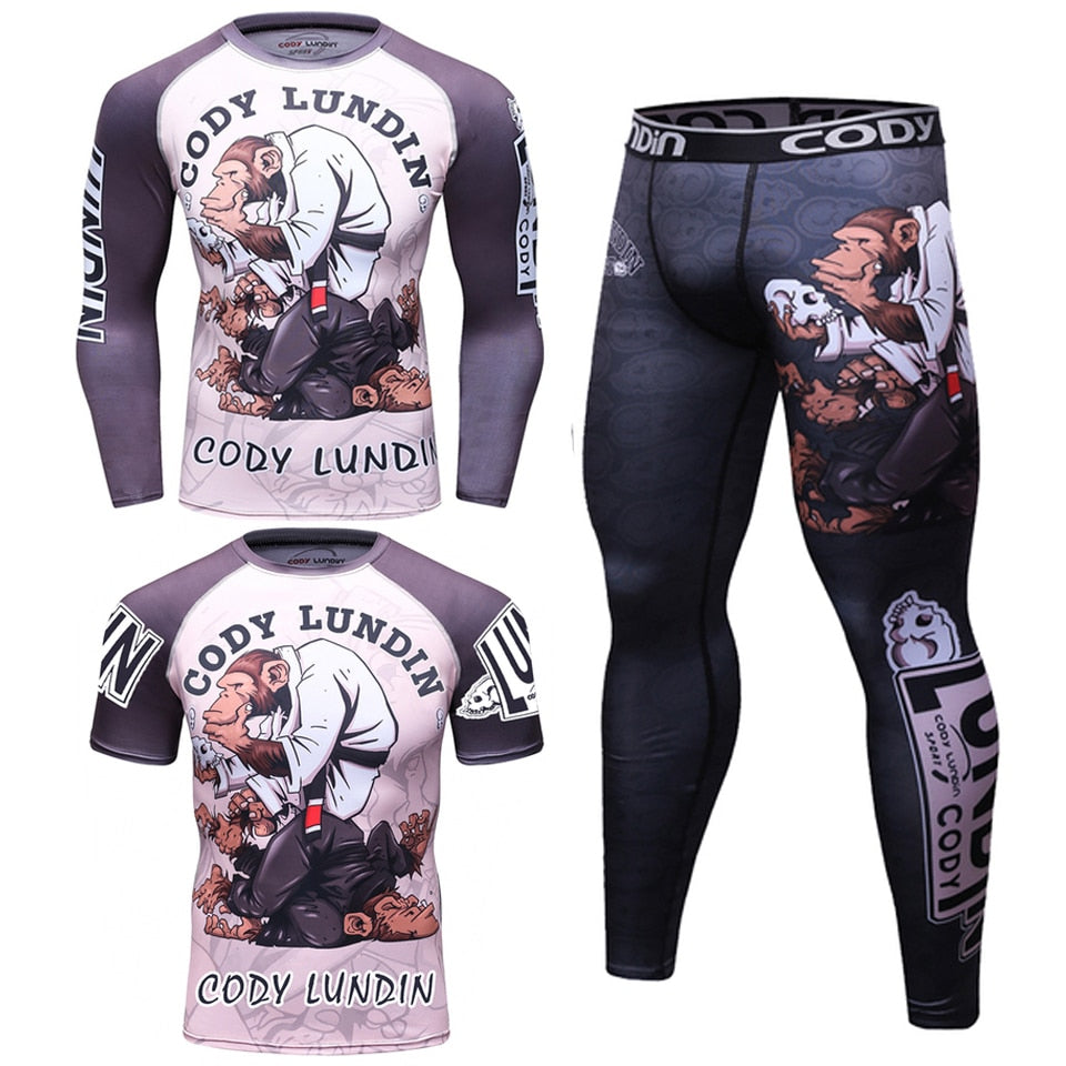 Rash Guard Jiu Jitsu T-shirts&Pants Sets