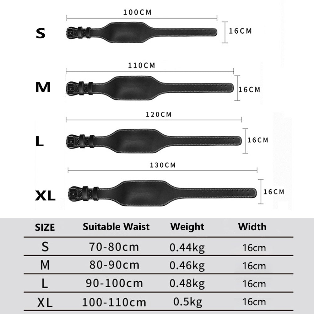 Professional Leather Buckle Weightlifting Belt Adjustable Lumber Support