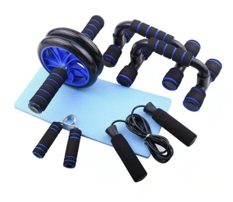 AB Power Wheels Roller Machine & 2 Push-up Hand Bars