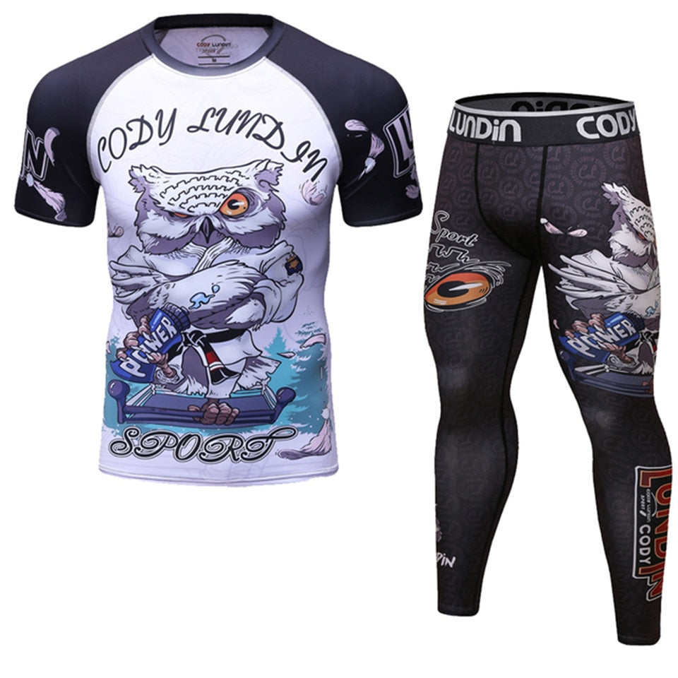 Rash Guard Jiu Jitsu T-shirts&Pants Sets