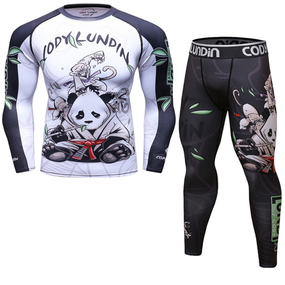 Rash Guard Jiu Jitsu T-shirts&Pants Sets