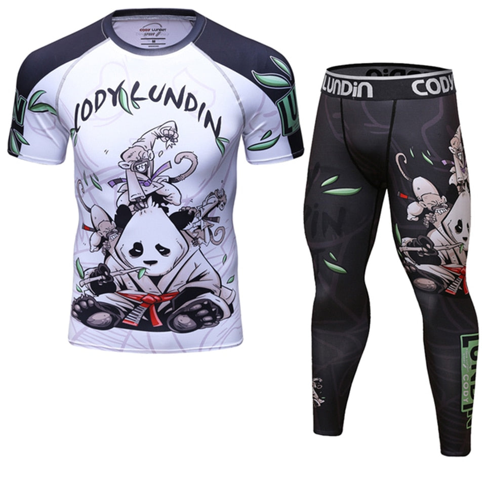 Rash Guard Jiu Jitsu T-shirts&Pants Sets