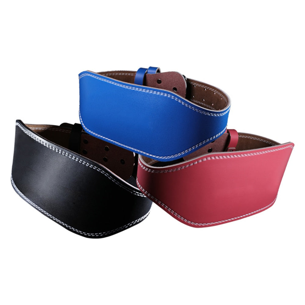 Professional Leather Buckle Weightlifting Belt Adjustable Lumber Support