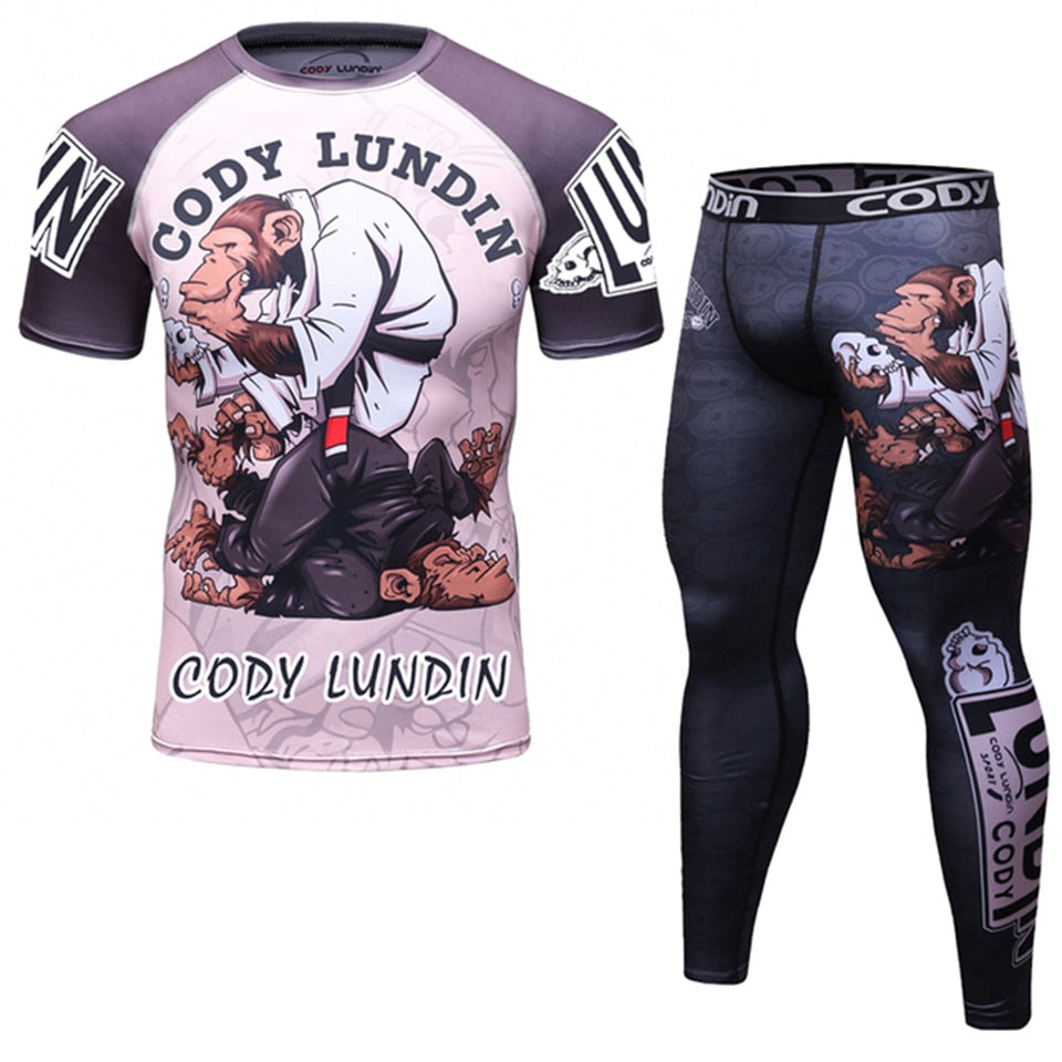Rash Guard Jiu Jitsu T-shirts&Pants Sets