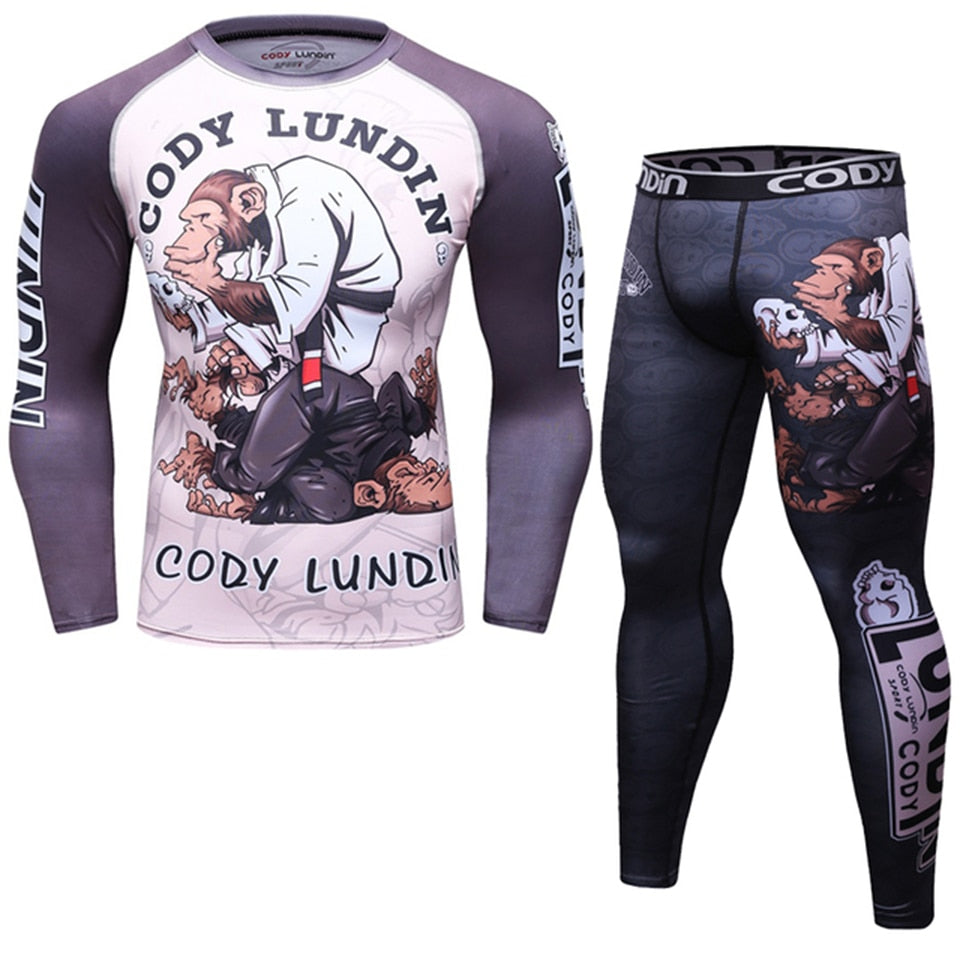 Rash Guard Jiu Jitsu T-shirts&Pants Sets