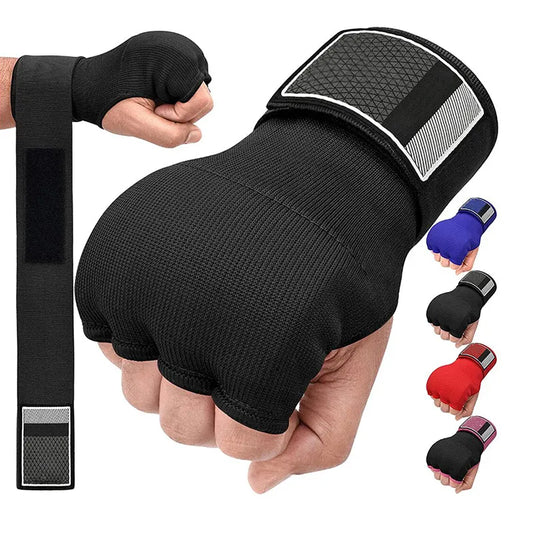 Hand Wrap Inner Half Finger Gel Fighting Gloves