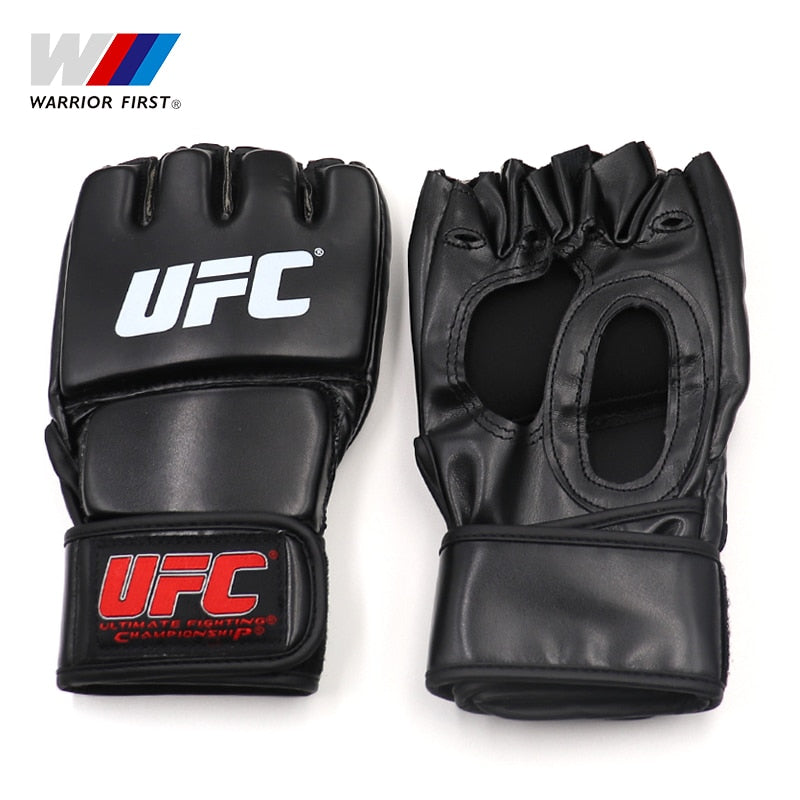 UFC Half Finger Boxing PU Leather Gloves