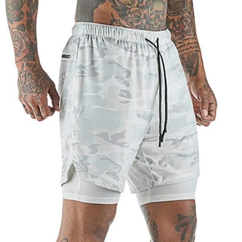 Men 2 in 1 Running Shorts