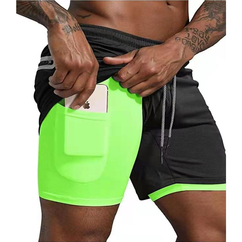 Men 2 in 1 Running Shorts