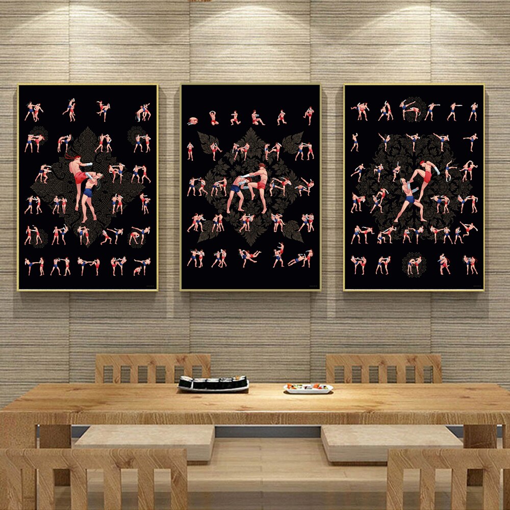 Martial Arts Motivational Poster Canvas Painting