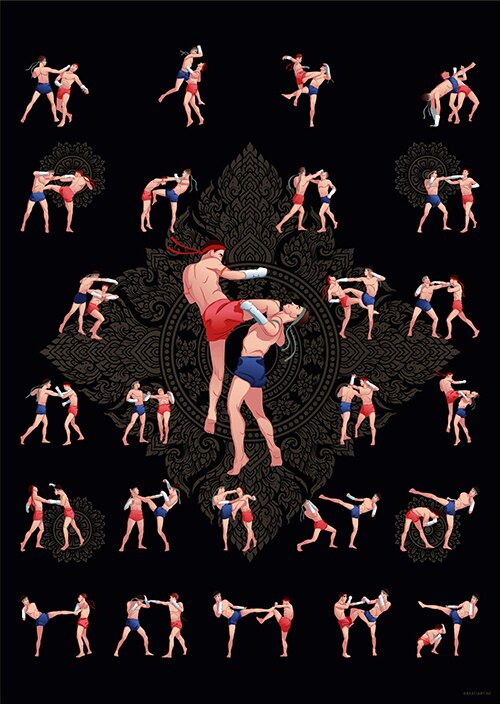 Martial Arts Motivational Poster Canvas Painting