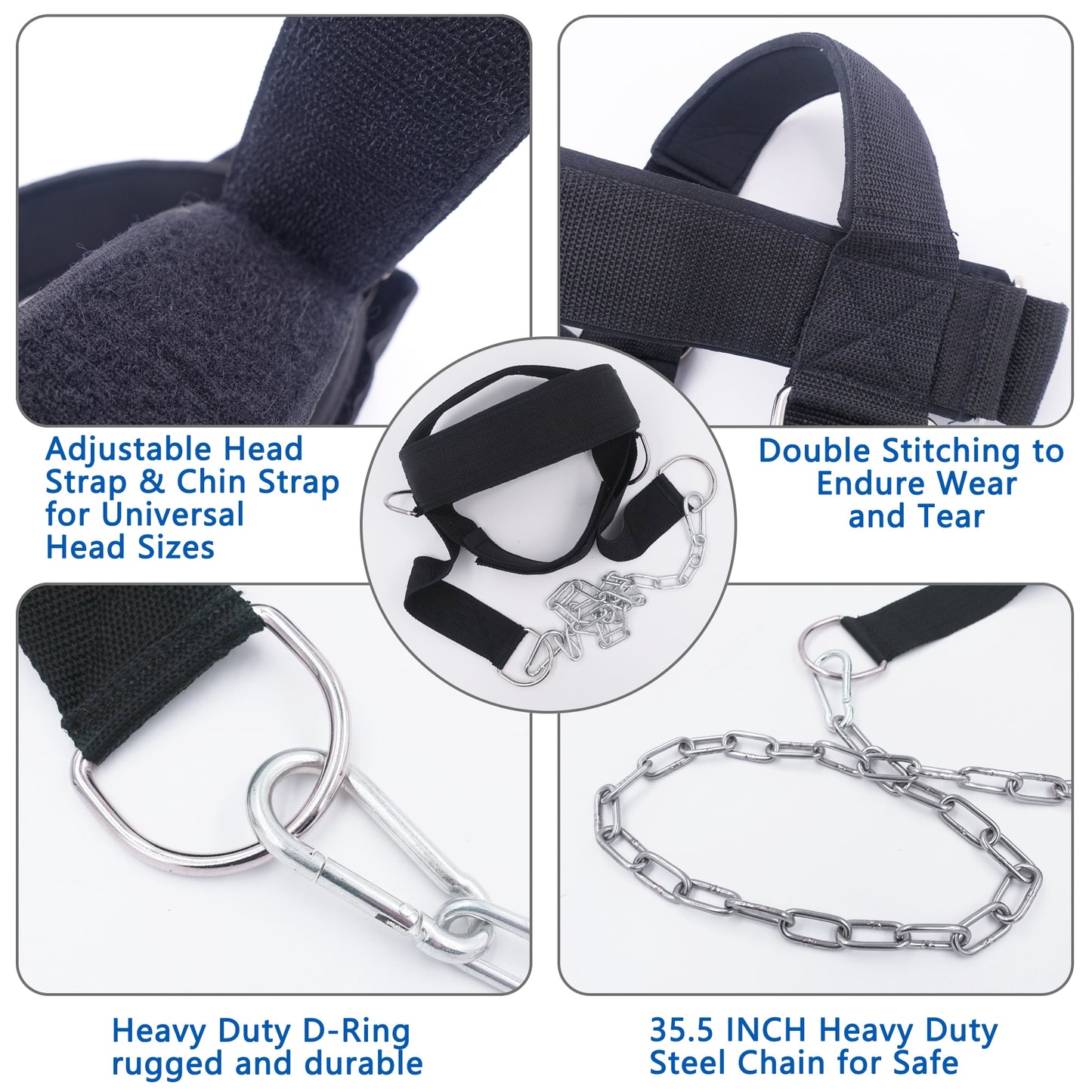 Head Neck Lifting Strap with Chain Adjustable Head Harness