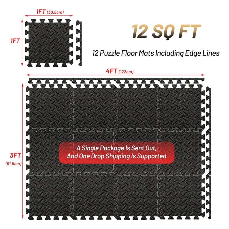 8~32Pc Eva Gym Mat - Non-Slip