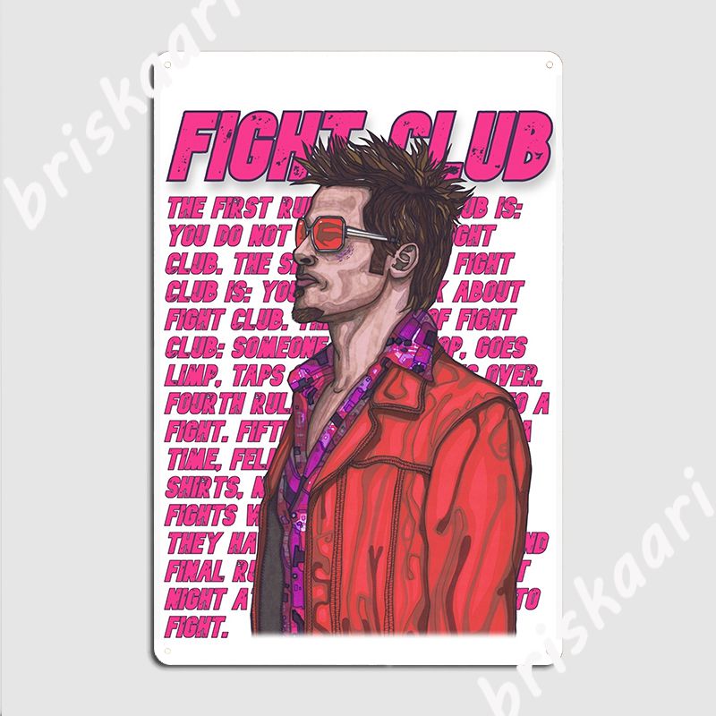 Fight Club Rules Metal Sign Poster / You Have To Fight Sign Poster / Welcome To Fight Club Sign Posters