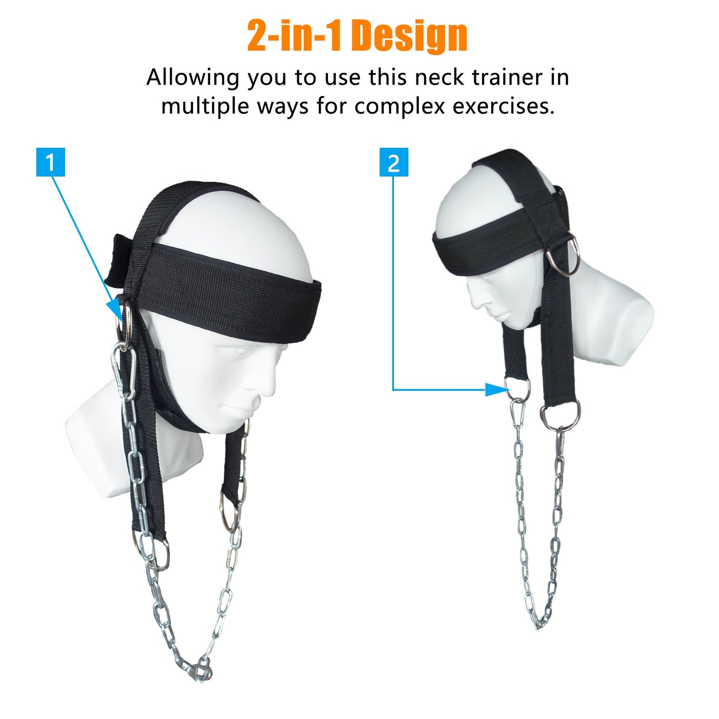 Head Neck Lifting Strap with Chain Adjustable Head Harness