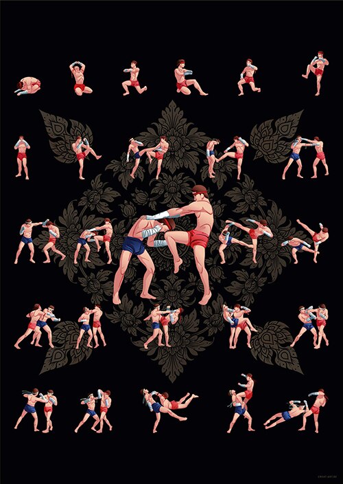 Martial Arts Motivational Poster Canvas Painting