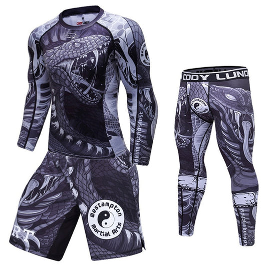 Men gym T shirts Pants Boxing Muay Thai MMA