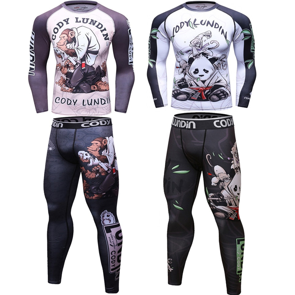 Rash Guard Jiu Jitsu T-shirts&Pants Sets