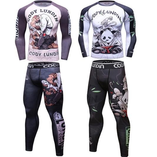 Rash Guard Jiu Jitsu T-shirts&Pants Sets