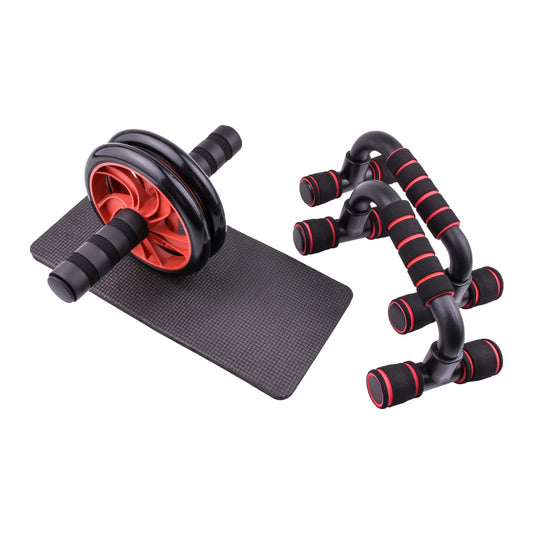 AB Power Wheels Roller Machine & 2 Push-up Hand Bars