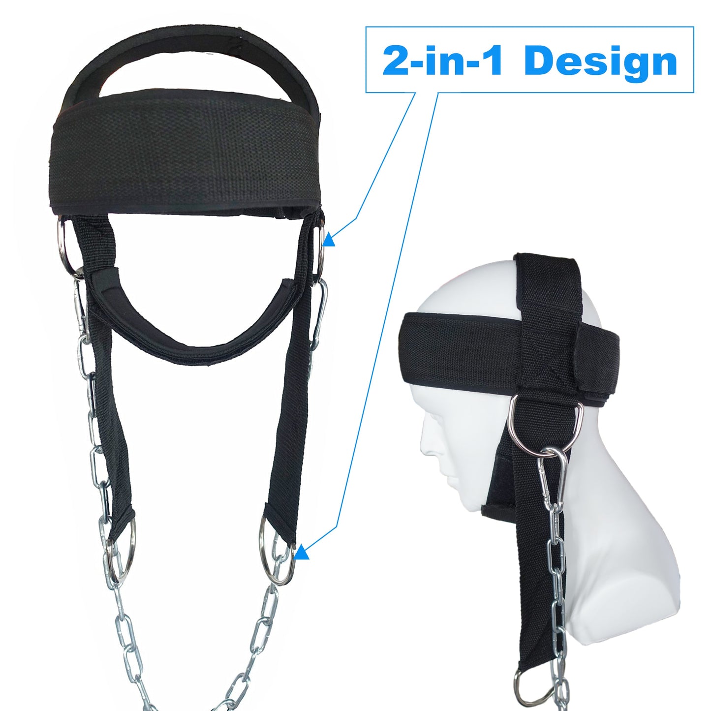 Head Neck Lifting Strap with Chain Adjustable Head Harness
