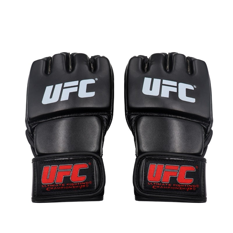 UFC Half Finger Boxing PU Leather Gloves