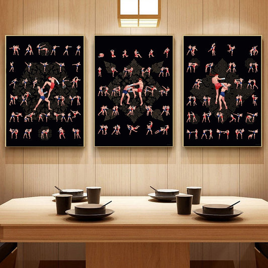 Martial Arts Motivational Poster Canvas Painting