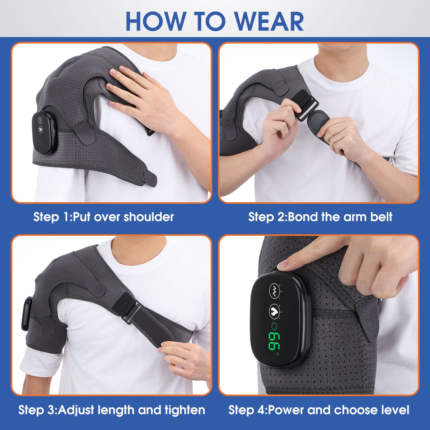 Electric Heating Shoulder Massager Brace