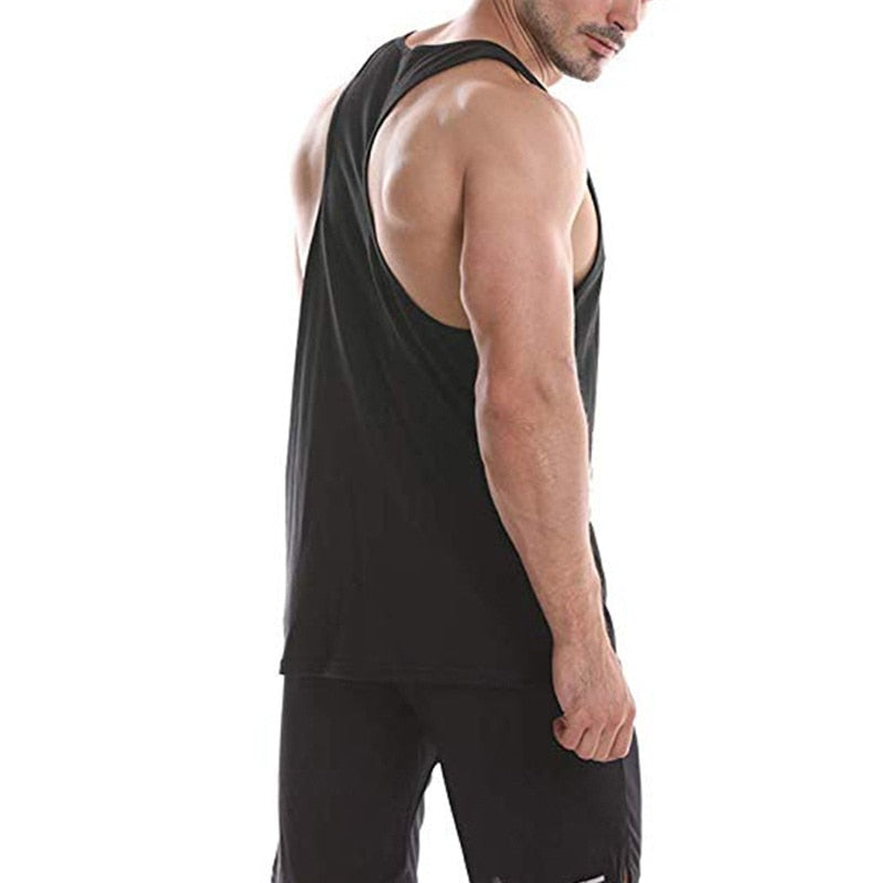 Mens Fitness Sports Vest GYM Sweat-Absorbing  And Wide Shoulder