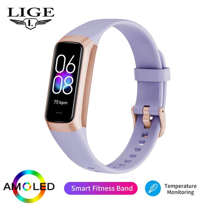 LIGE Amoled Smart Watch 2023 Waterproof For Sports Training