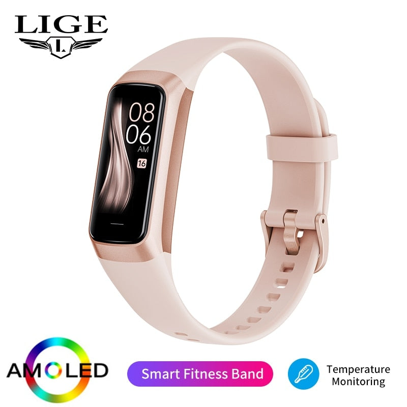 LIGE Amoled Smart Watch 2023 Waterproof For Sports Training