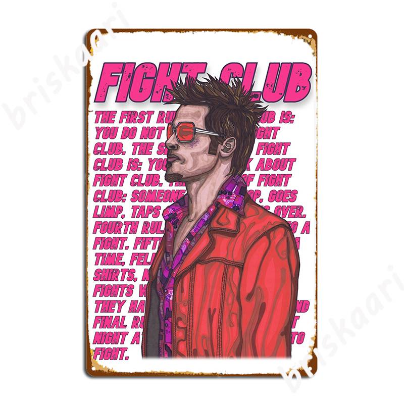 Fight Club Rules Metal Sign Poster / You Have To Fight Sign Poster / Welcome To Fight Club Sign Posters