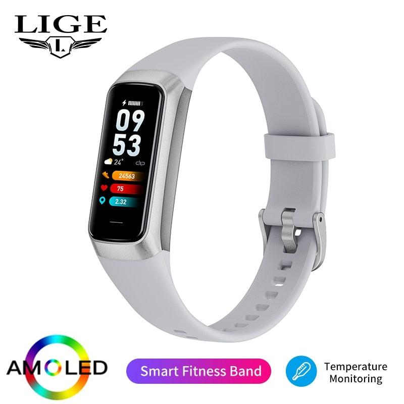 LIGE Amoled Smart Watch 2023 Waterproof For Sports Training