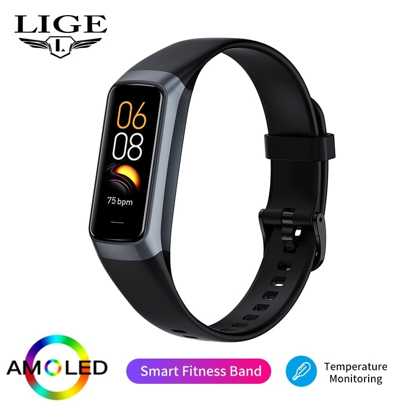 LIGE Amoled Smart Watch 2023 Waterproof For Sports Training