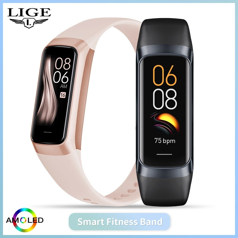 LIGE Amoled Smart Watch 2023 Waterproof For Sports Training